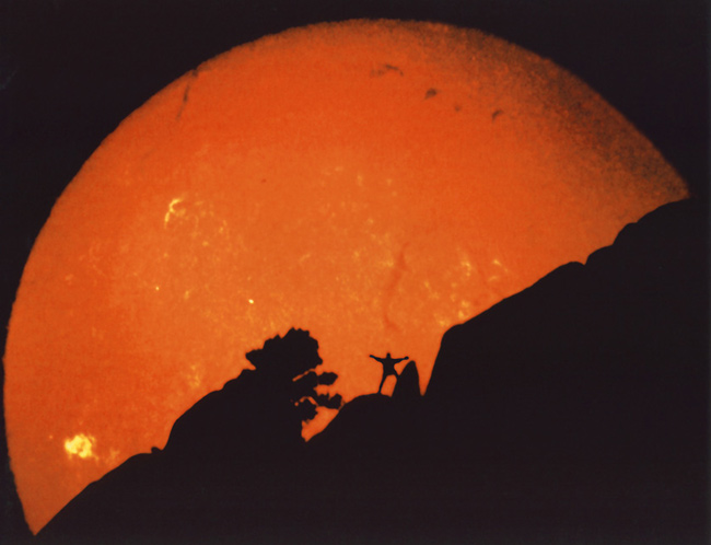 Sun setting behind Flatiron Mountains
