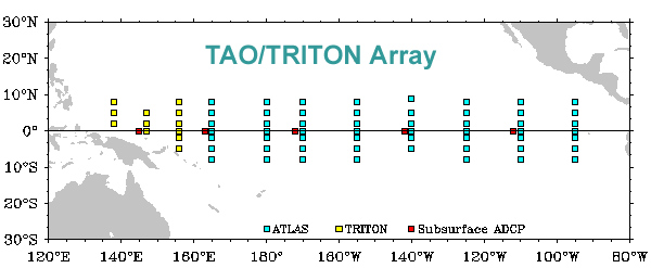 The Array of 67 Moored Buoys
