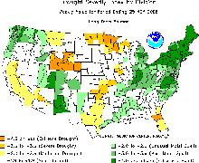 long-term drought severity index as displayed on this map. long-term drought severity index as displayed on this map.