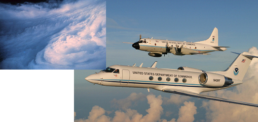 Hurricane hunters fly airplanes like the NOAA WP-3 and Gulfstream-IV directly into hurricanes to collect valuable data about the nature of the storms.