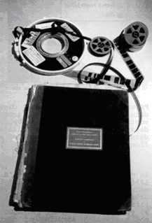 Clockwise from top: nine-track tape, 16-millimeter film, 35-millimeter film, and a 1870s logbook. Clockwise from top: nine-track tape, 16-millimeter film, 35-millimeter film, and a 1870s logbook.