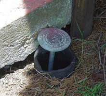 Round Brass Plate Marking a Position Round Brass Plate Marking a Position