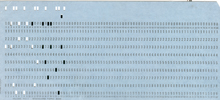 Sample NODC punch card. Sample NODC punch card.