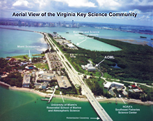 Aerial view of NOAA AOML Facilities on Virginia Key Aerial view of NOAA AOML Facilities on Virginia Key