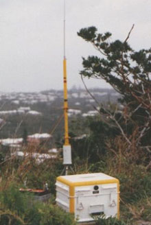 The BC-4 camera inside its observing dome