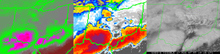 GOES Water channel, IR channel, and Visible channel imaging GOES Water channel, IR channel, and Visible channel imaging