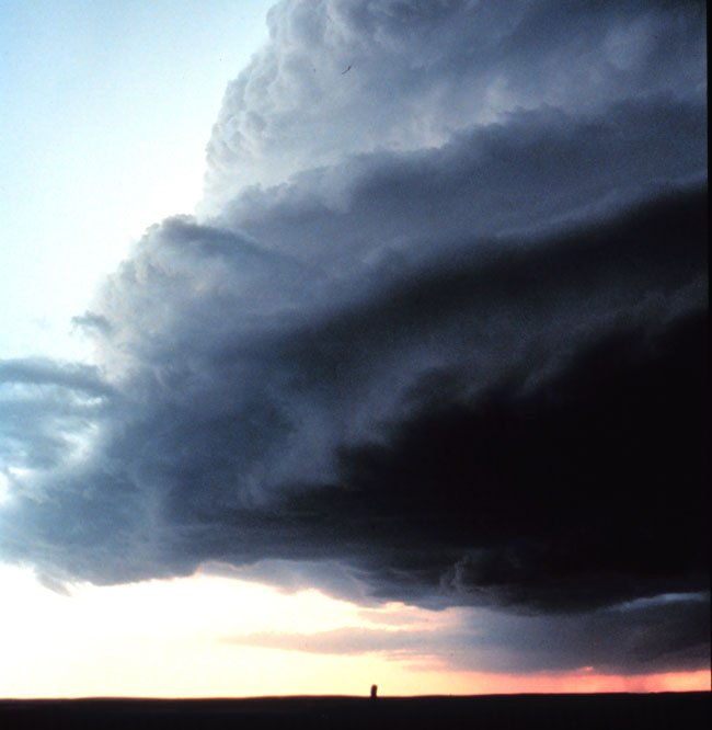 A severe weather thunderstorm spotted in Miami, Texas.