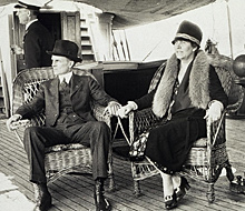 E. Lester Jones and his wife in 1928 aboard the LYDONIA E. Lester Jones and his wife in 1928 aboard the LYDONIA