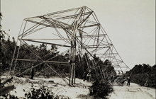 Bilby Tower destroyed by a hurricane in September 1933 Bilby Tower destroyed by a hurricane in September 1933