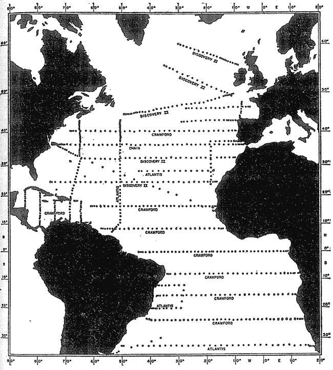 The British-American survey of the Atlantic, between September 1954 and July 1959 