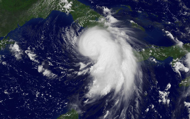 satellite image of Hurricane Katrina