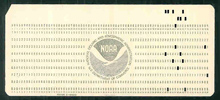 NOAA computer punch card NOAA computer punch card