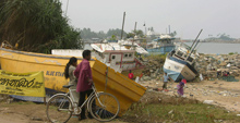 Damage on the coast of Sri Lanka Damage on the coast of Sri Lanka