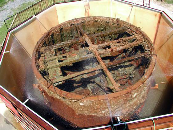 Monitor's rotating gun turret undergoes conservation
