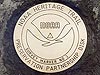 Preservation Partnership disk on the NOAA Heritage Trail in Calais, Maine