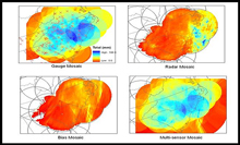 An example of a blended analysis of rainfall An example of a blended analysis of rainfall