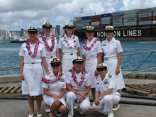Officers from the Hawaii-based Ka'Imimoana and Oscar Elton Sette Officers from the Hawaii-based Ka'Imimoana and Oscar Elton Sette