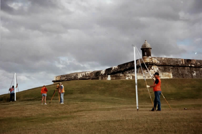 Spirit leveling in front of “El Morro” in San Juan, Puerto Rico.