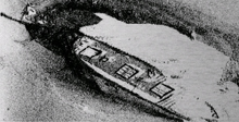 Side scan sonar image shows the wreck of the Herbert D. Maxwell Side scan sonar image shows the wreck of the Herbert D. Maxwell