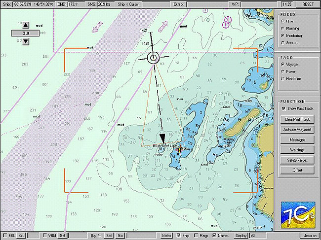 Vector chart displaying NOAA ENC