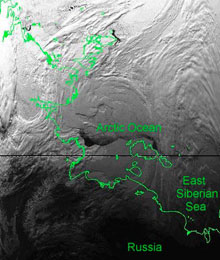 This image was colllected from the NOAA 18 AVHRR Instrument. This image was colllected from the NOAA 18 AVHRR Instrument.