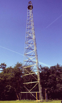 A large tower for line-of-sight between survey marks A large tower for line-of-sight between survey marks