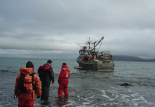 U.S. Coast Guard responding to the Selendang Ayu oil spill U.S. Coast Guard responding to the Selendang Ayu oil spill