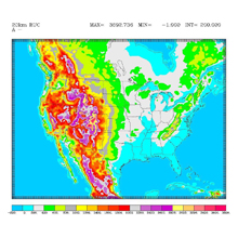 Map generated using a RUC (Rapid Update Cycle) model. Map generated using a RUC (Rapid Update Cycle) model.
