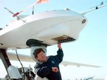 A NOAA researcher conducts preflight tests before flying the Altair unmanned aircraft system.