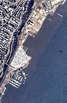 A high-altitude aerial photography of Hudson River, NY. Left is a high-altitude aerial photography of Hudson River, NY.