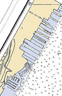 Hudson River, NY area is shown on a NOAA nautical chart. Hudson River, NY area is shown on a NOAA nautical chart (right)