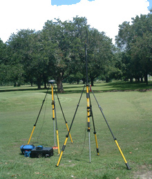 GPS satellites beam signals in real time to GPS receivers GPS satellites beam signals in real time to GPS receivers
